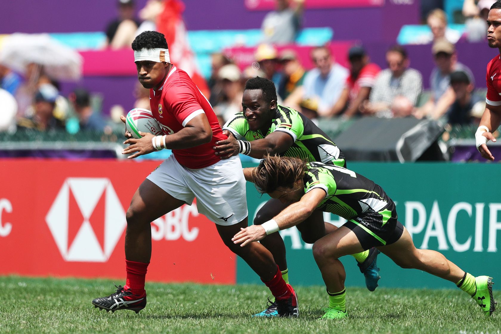 Josh Moala-Liava'a in action for Tonga