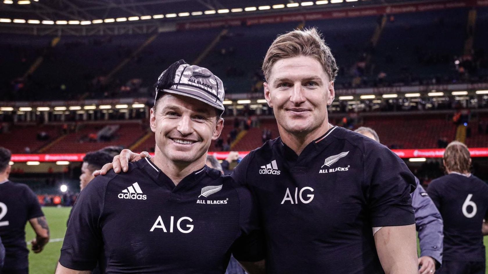 Beauden Barrett with Jordie Barrett