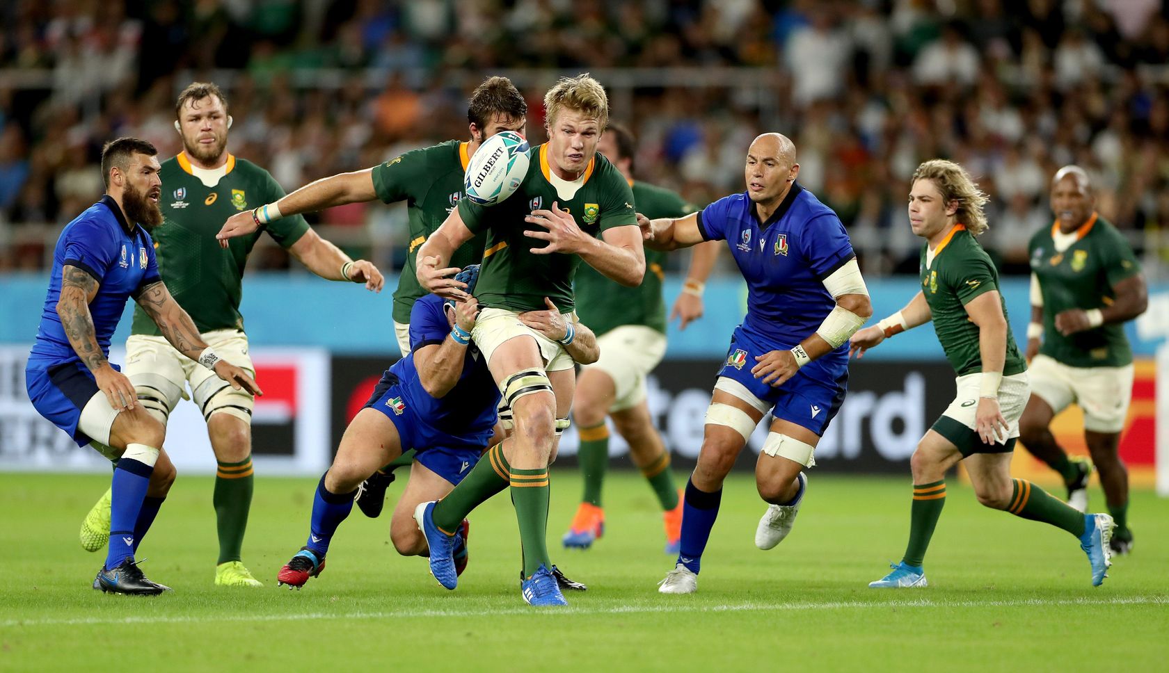 南アフリカがイタリアに完勝 ラグビーワールドカップ